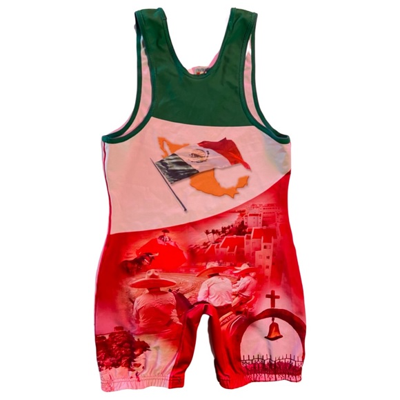 Mexico Wrestling Singlet Adult Medium - Picture 2 of 2